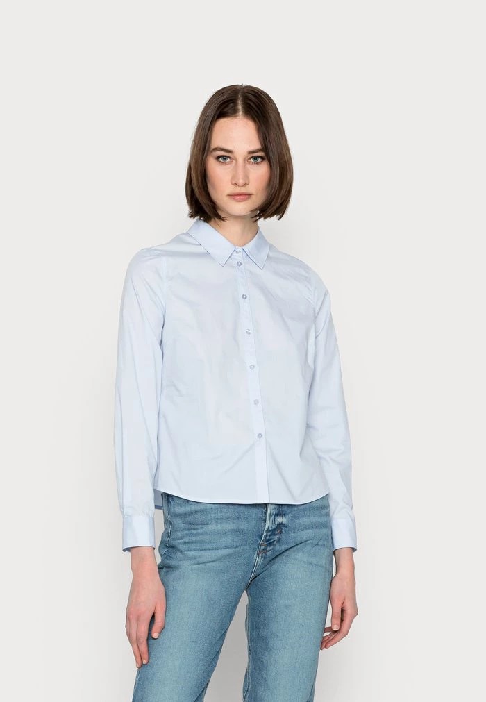 Chemise ANNA FIELD Anna Field Button-down Blouse Bleu Femme | ERJ-0417088